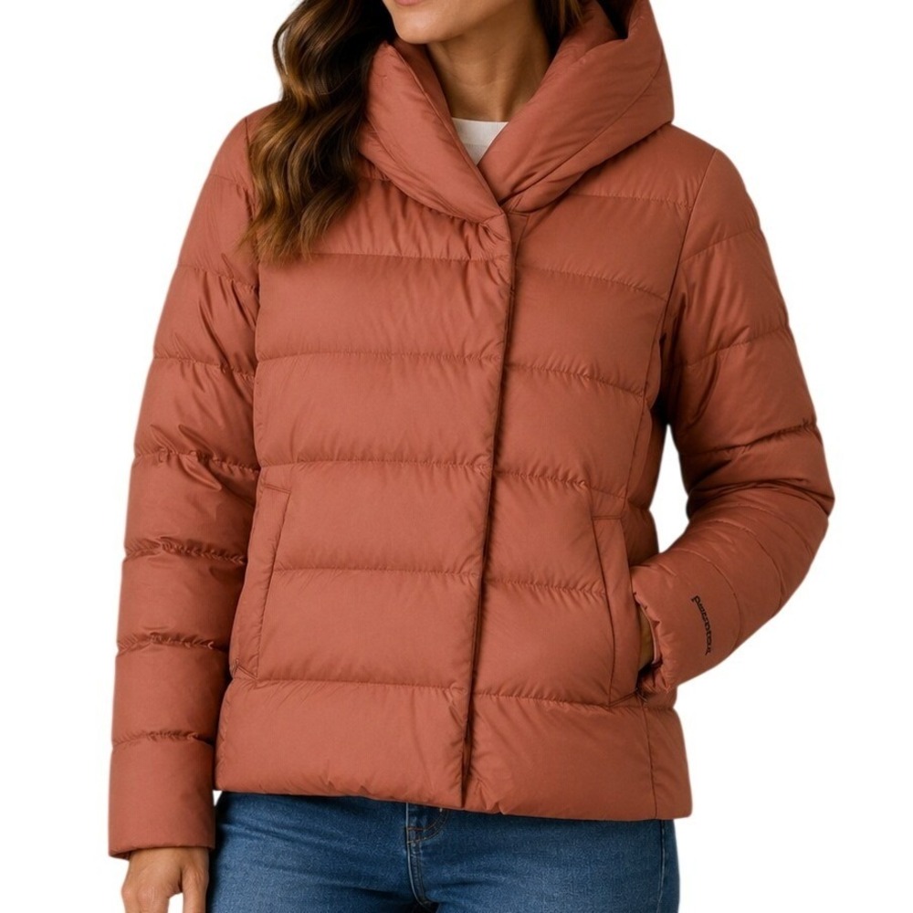 Patagonia Terracotta Brown Silent Down Jacket Women's Small